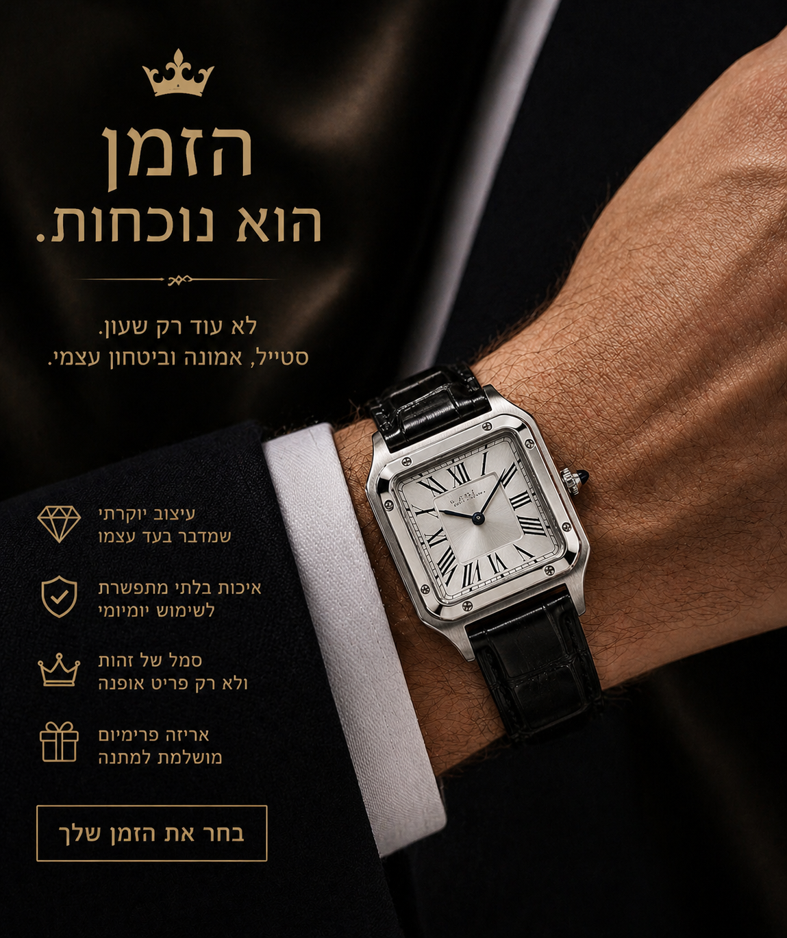 שעון קלאסי יוקרתי 💎